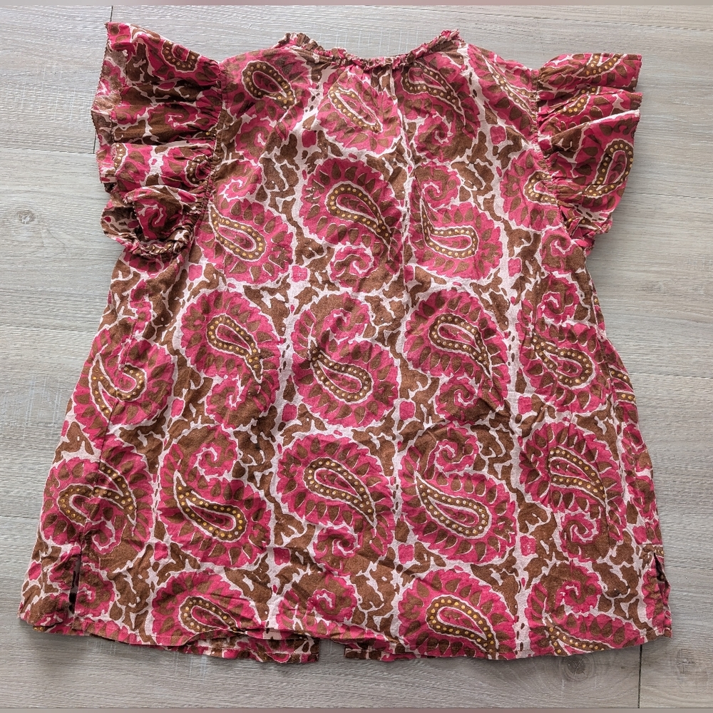 Cleobella Calla Ruffle Paisley Blouse - Picture 3 of 6